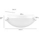 Sulona 2 Light 16 inch Matte White Flush Mount Ceiling Light